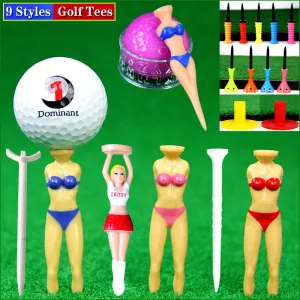 1Pcs Multicolor Bikini Lady Golf Ball Tees Holder Durable Adjustable Practice Plastic Ball Stud Golf Training Tools Indoor and Outdoor Sports