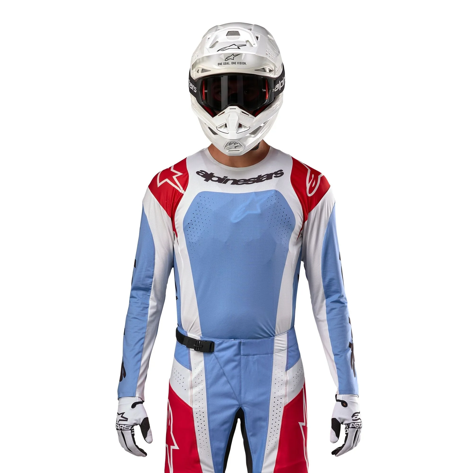 Alpinestars Techstar Ocuri Light Blue Mars Red White Combo