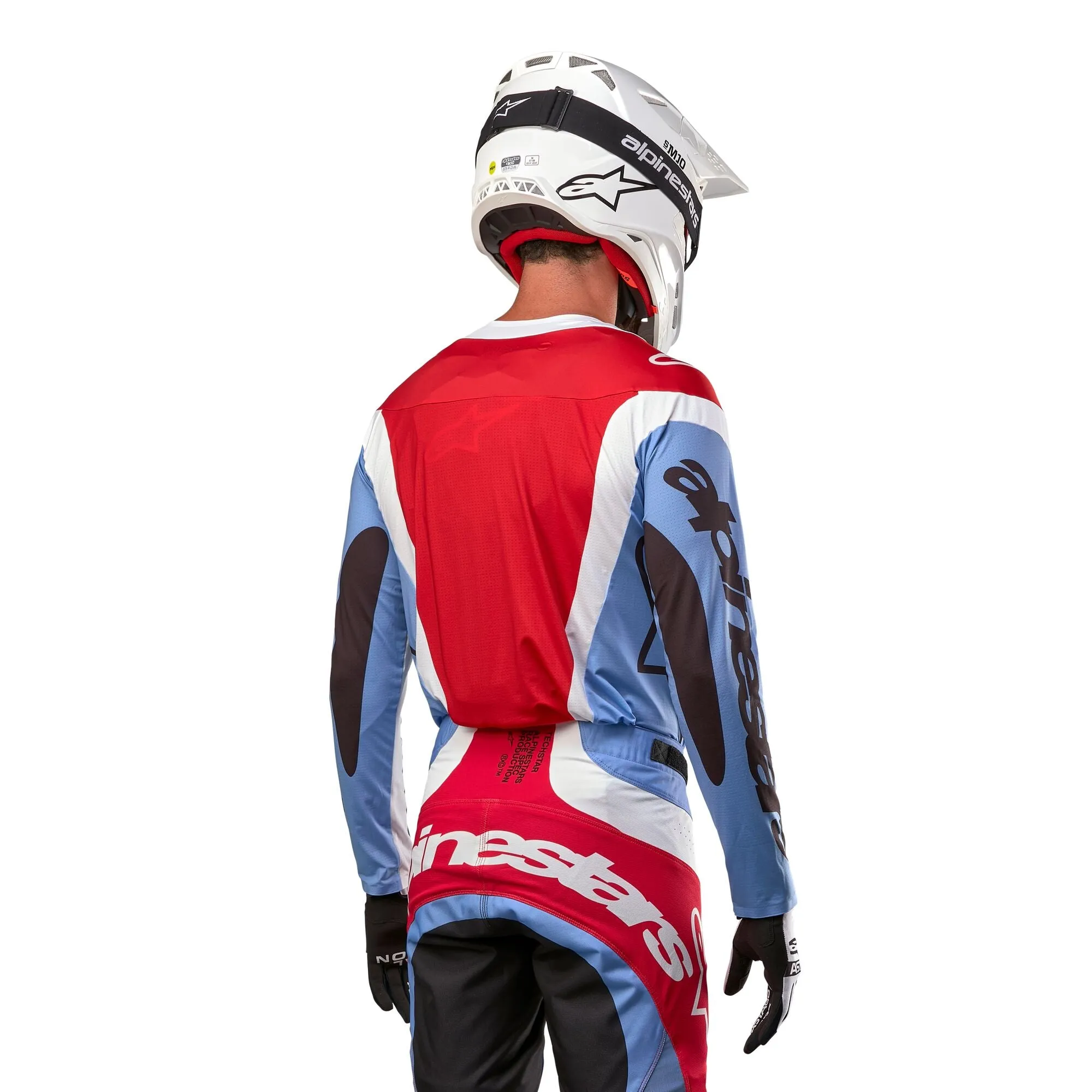 Alpinestars Techstar Ocuri Light Blue Mars Red White Combo