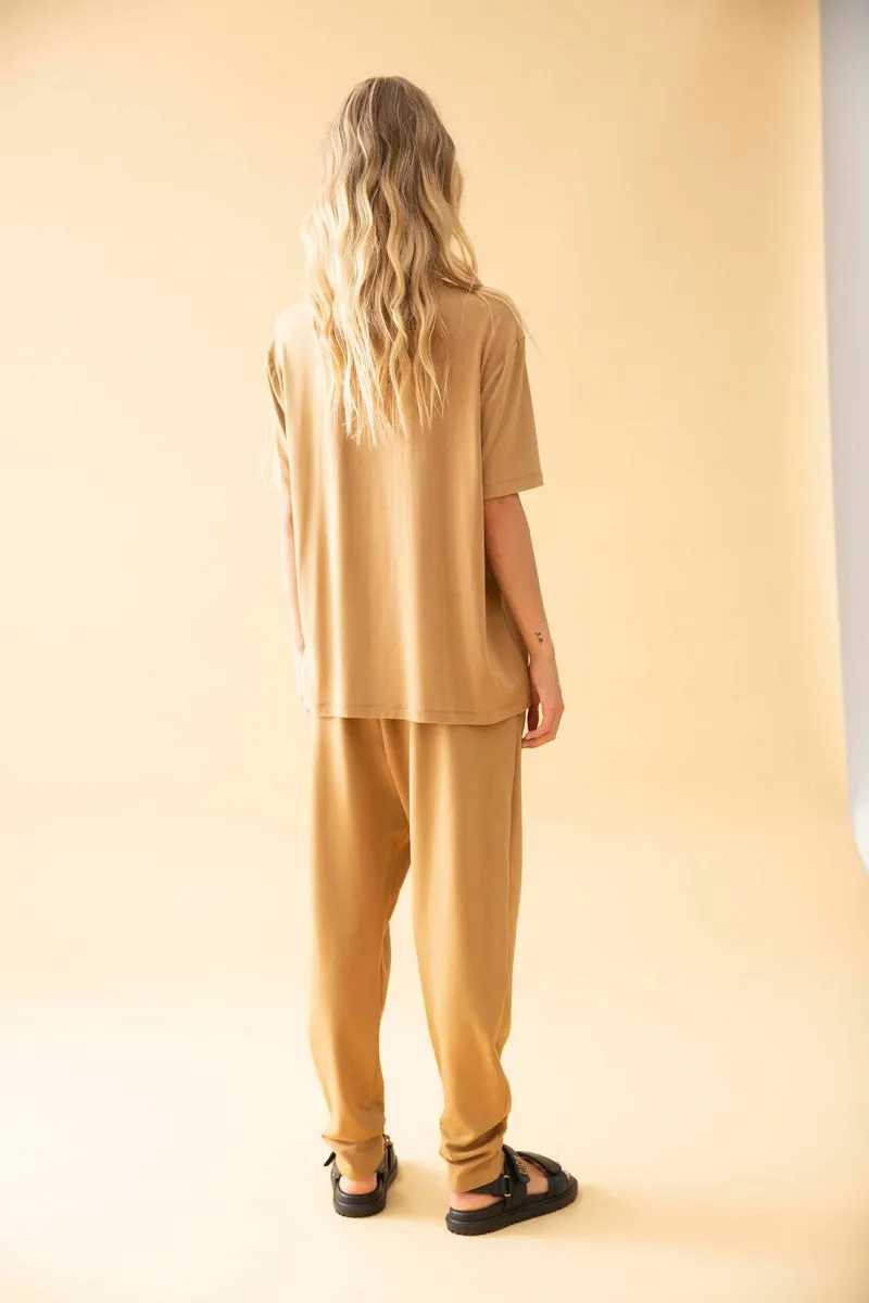 Base Pant in Caramel F095 1655 by Mela Purdie