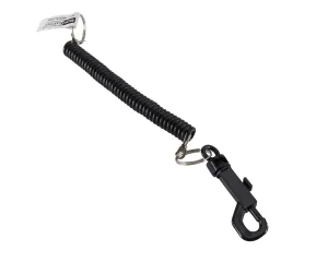 Baumgartens Key Ring Wrist Coil and Clip Keychain BLACK (67321)