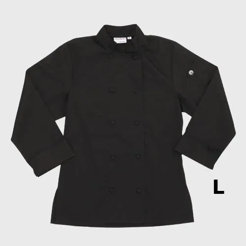 Chef Works Women's Sofia Chef Coat Black Large