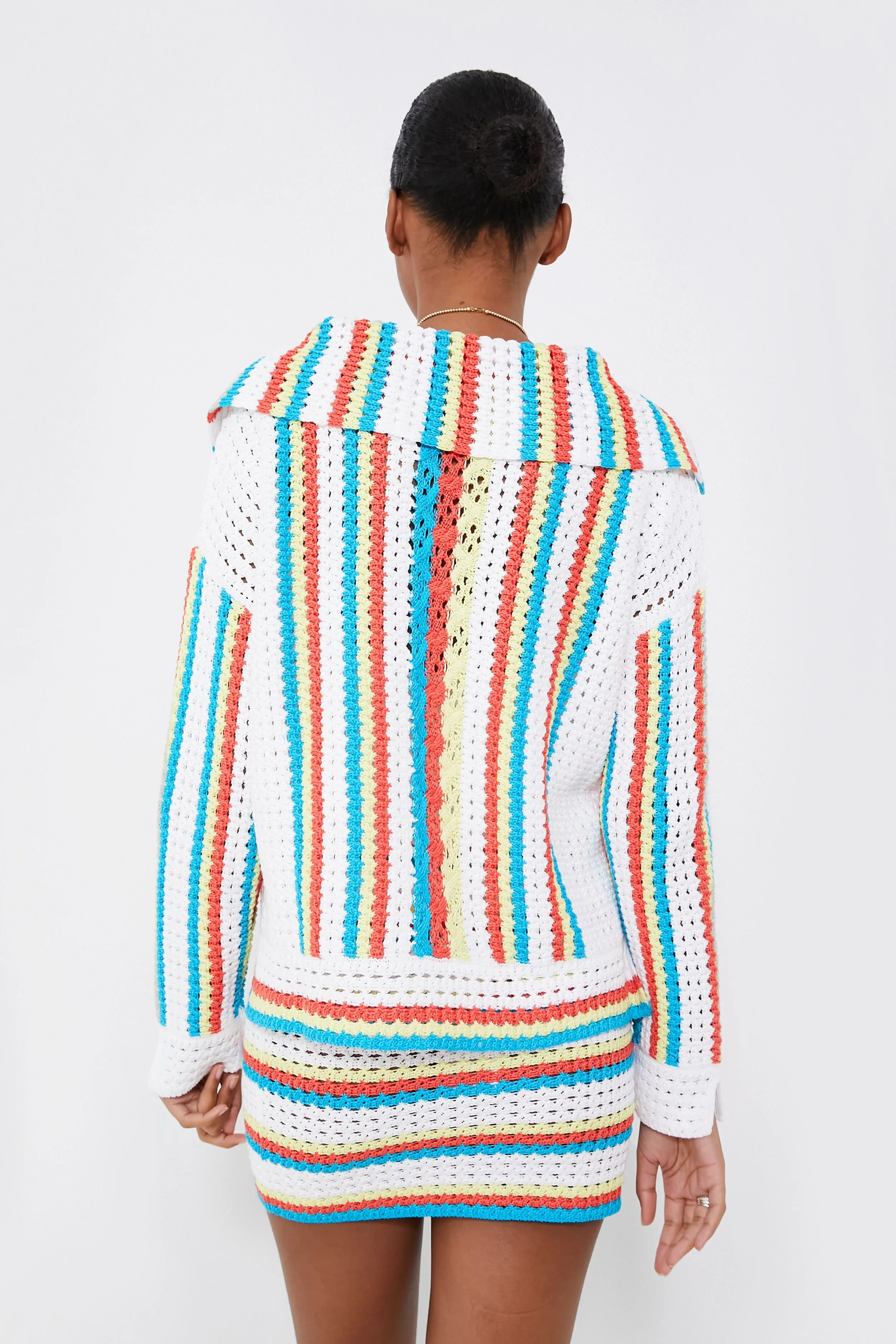 Crochet Vertical Stripe Lola Pullover