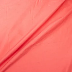 Deep Salmon Coloured Silk Dupion