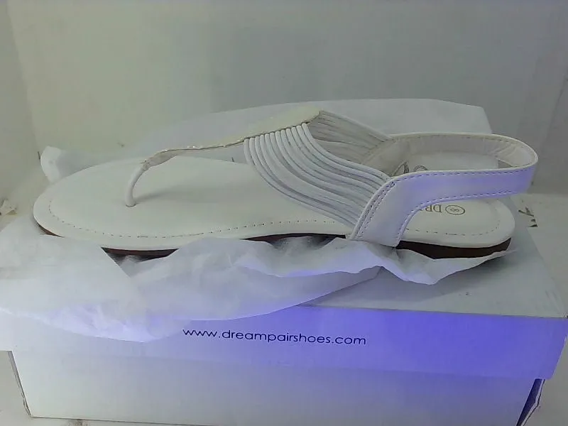 Dream Pairs White Sandals Size 8 Inch Pair of Shoes