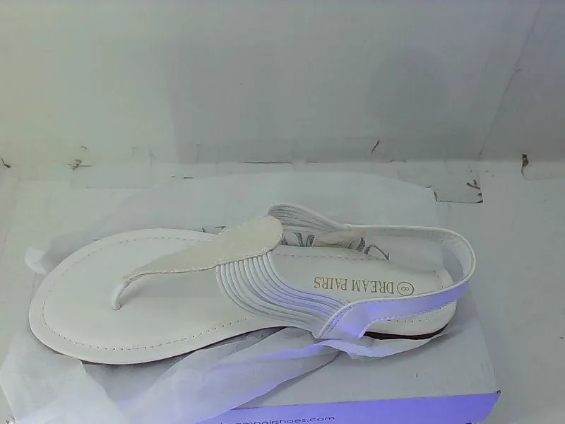 Dream Pairs White Sandals Size 8 Inch Pair of Shoes