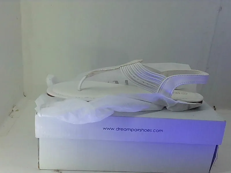 Dream Pairs White Sandals Size 8 Inch Pair of Shoes