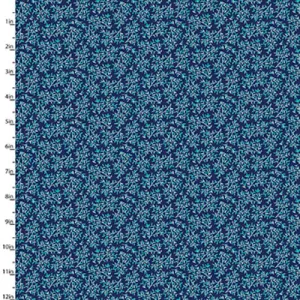 Fabric Editions Hello Spring Leaf Navy Cotton Prints