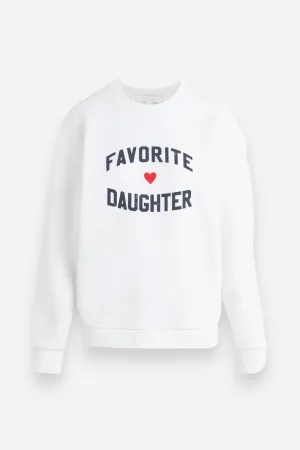 Favorite Daughter Heart Logo Sweatshirt White