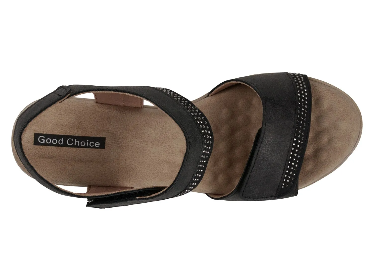 Good Choice Jorda Wedge Sandals, Black