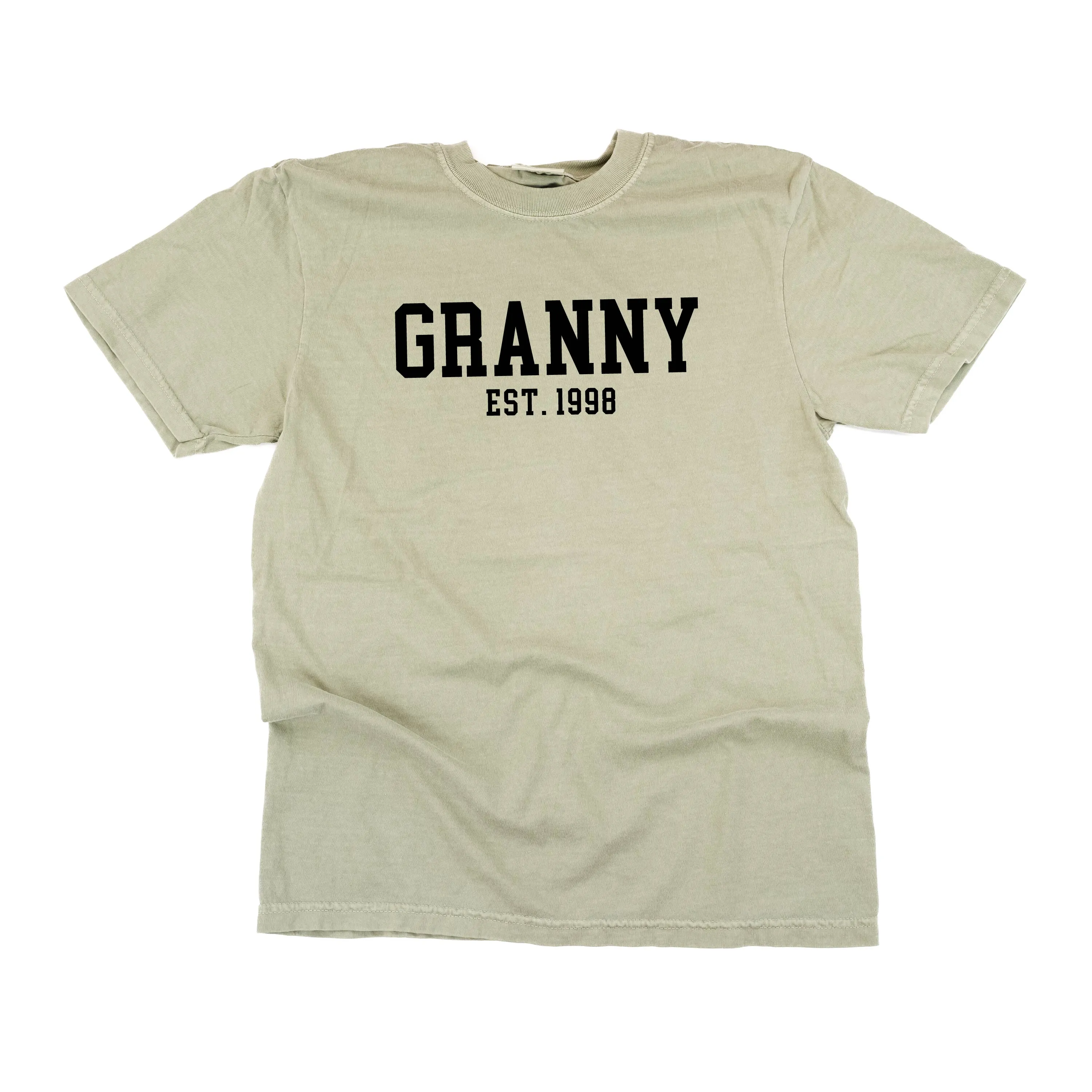 Granny - EST. (Select Your Year) - SHORT SLEEVE COMFORT COLORS TEE