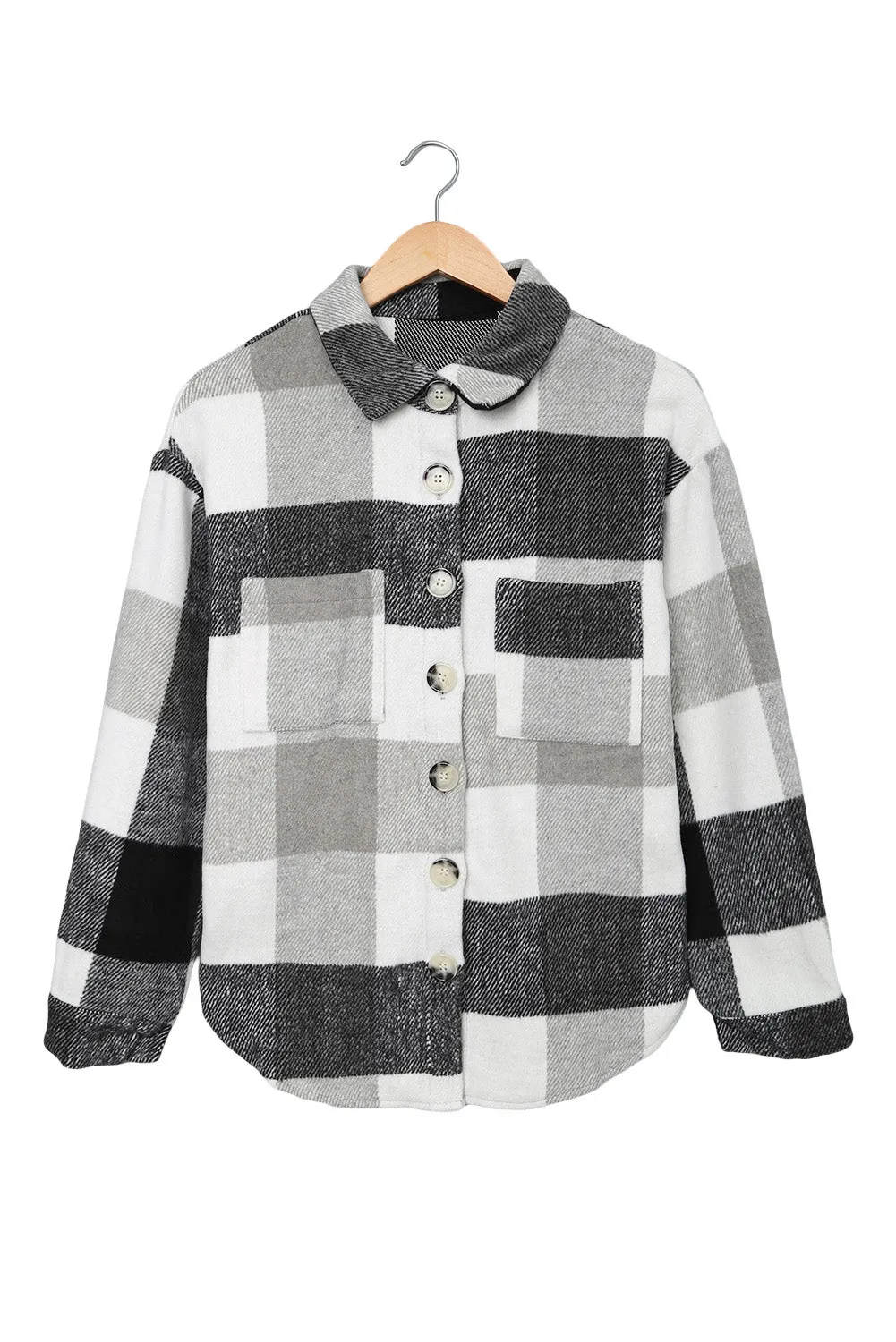 Grey Plaid Shacket