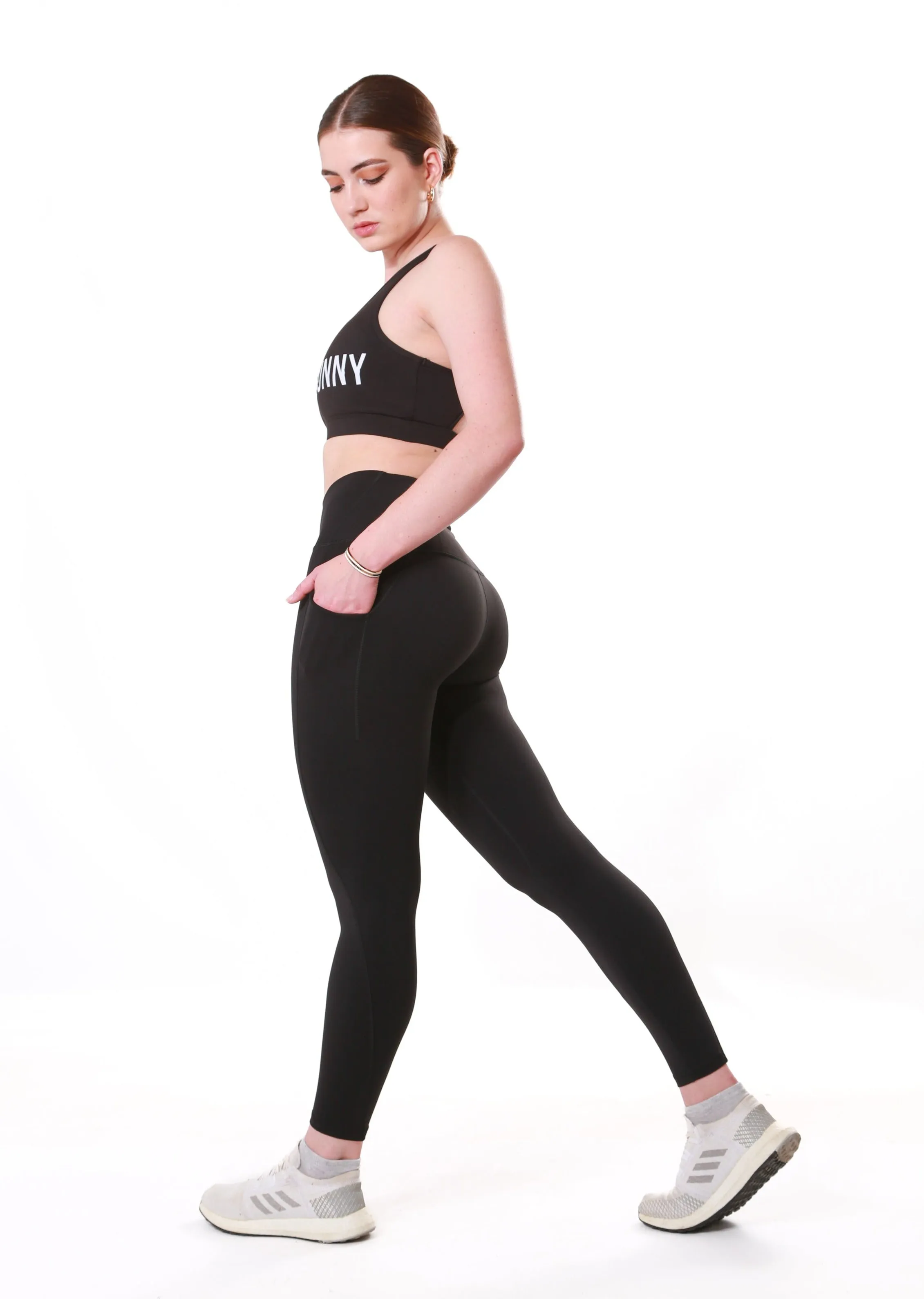 Gym Bunny Lulu Pockets  - Buttery soft Yoga Pants- Black