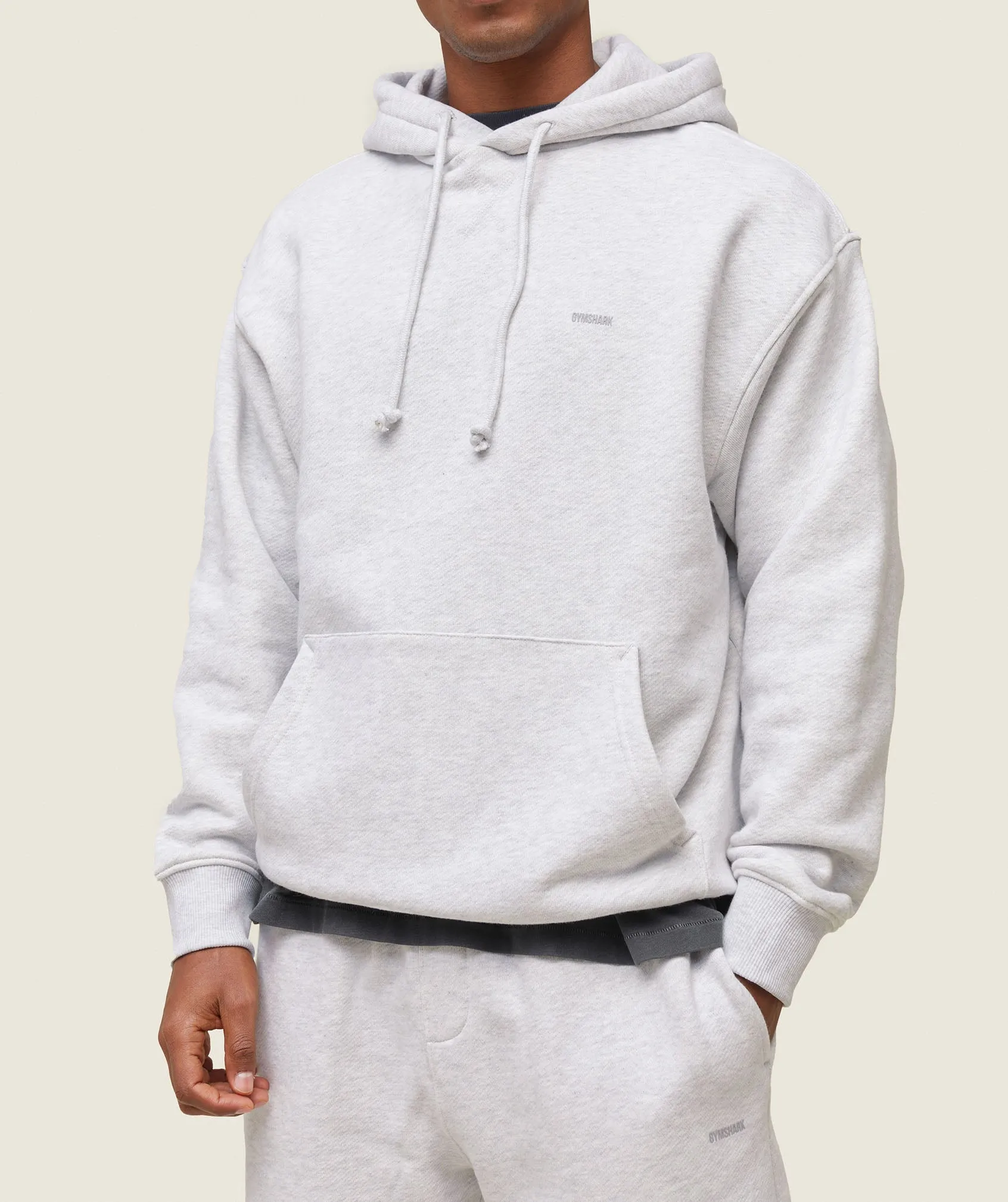 Gymshark everywear Relaxed Hoodie - Soft Grey Marl