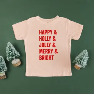 Happy   Holly   Jolly   Merry   Bright - Child Tee