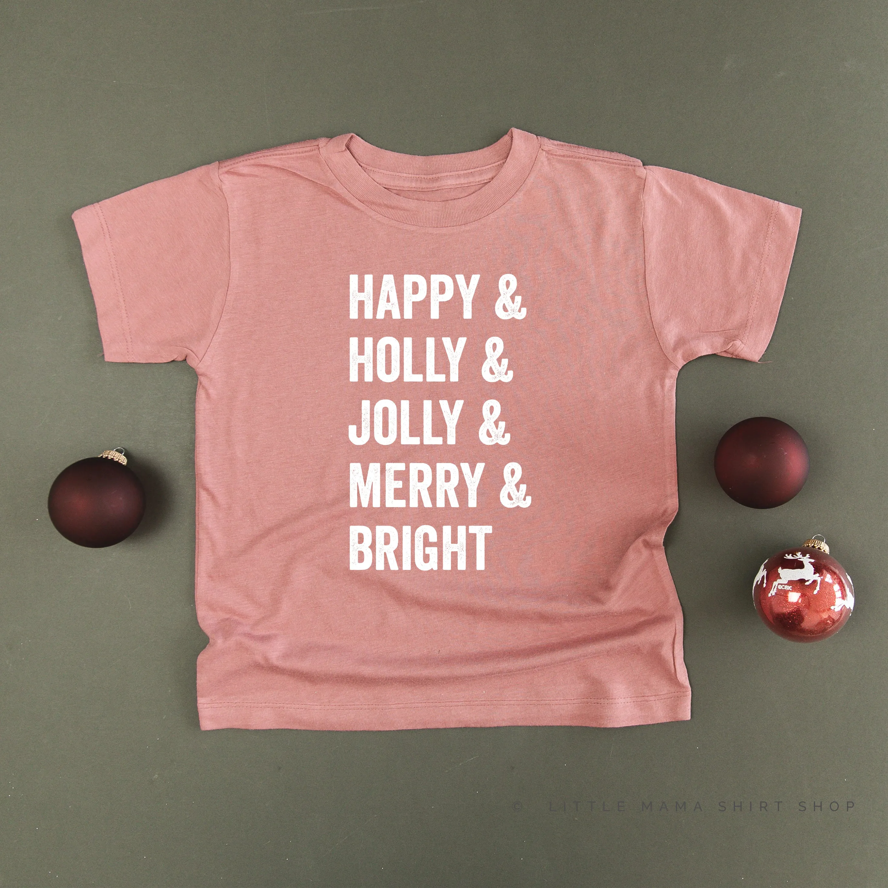 Happy   Holly   Jolly   Merry   Bright - Child Tee