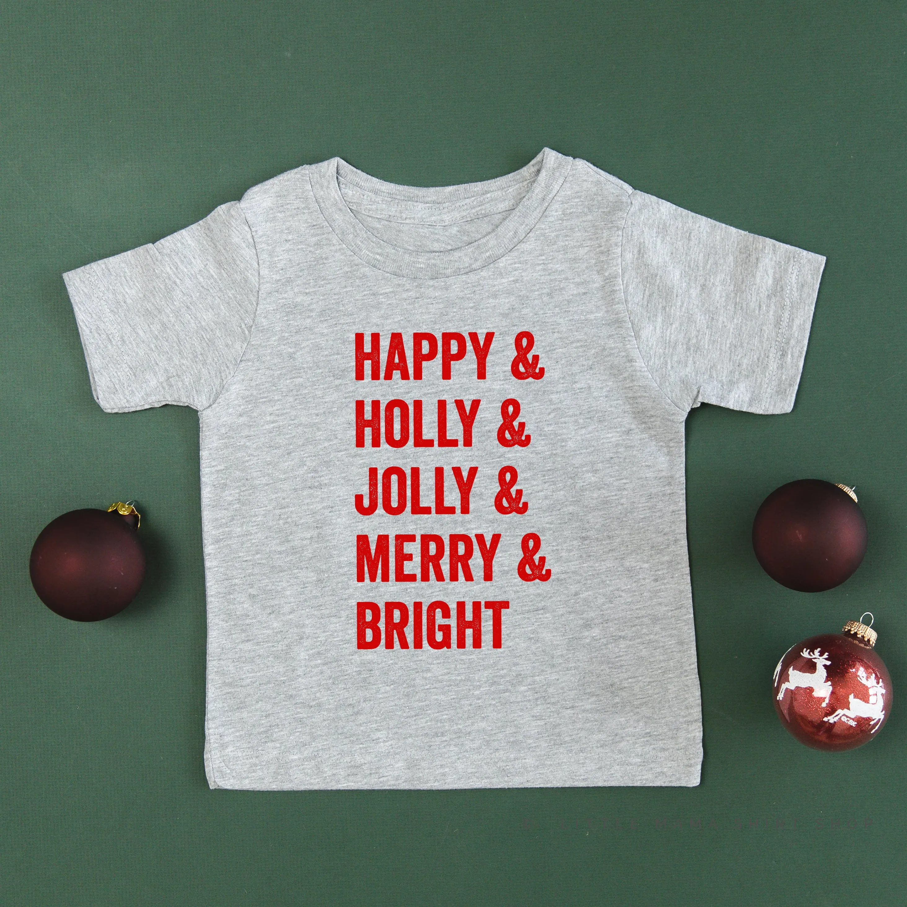 Happy   Holly   Jolly   Merry   Bright - Child Tee