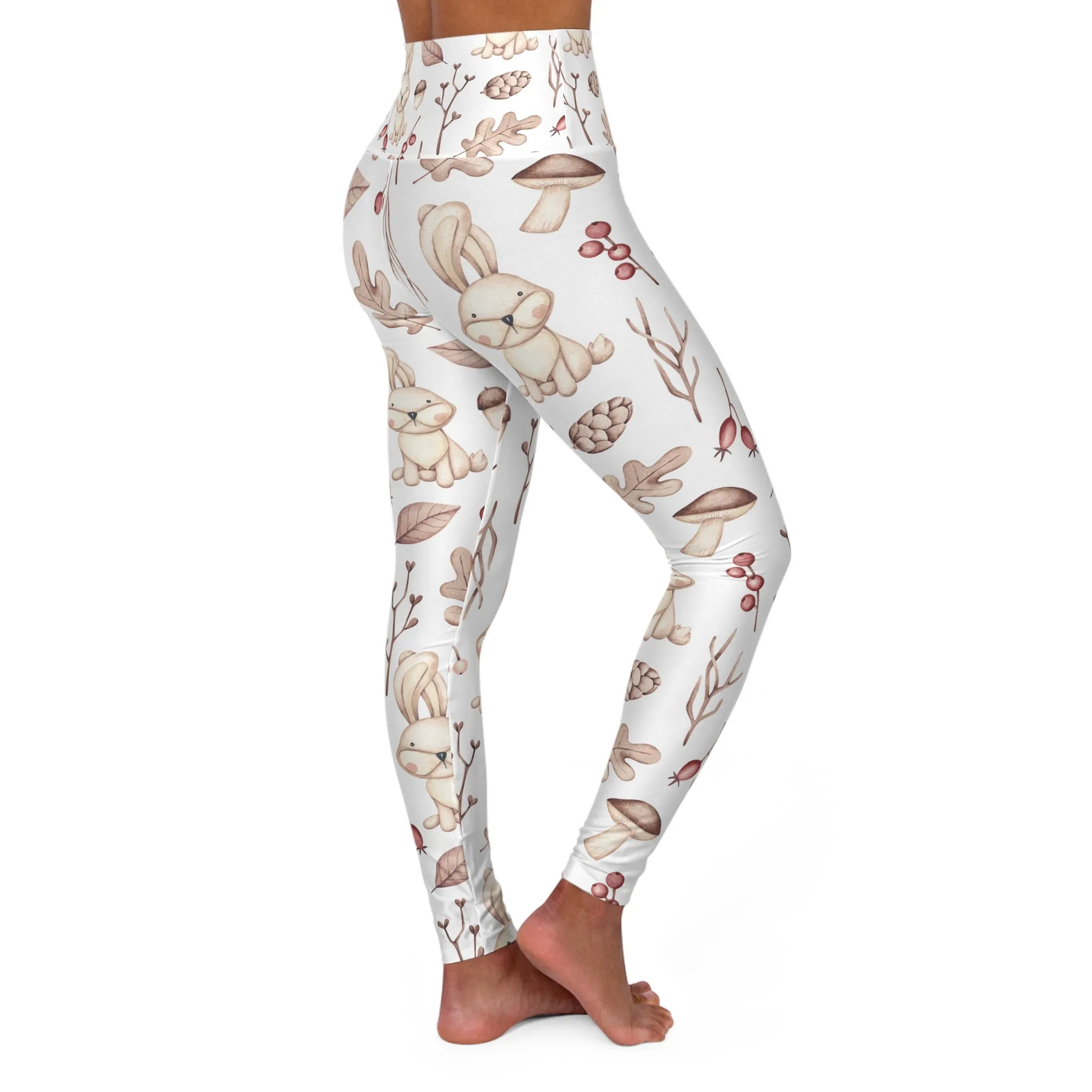 High Waisted Yoga Leggings, Rabbit