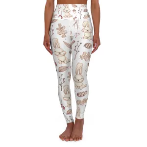 High Waisted Yoga Leggings, Rabbit