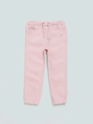 HOP Kids Pink Solid Joggers