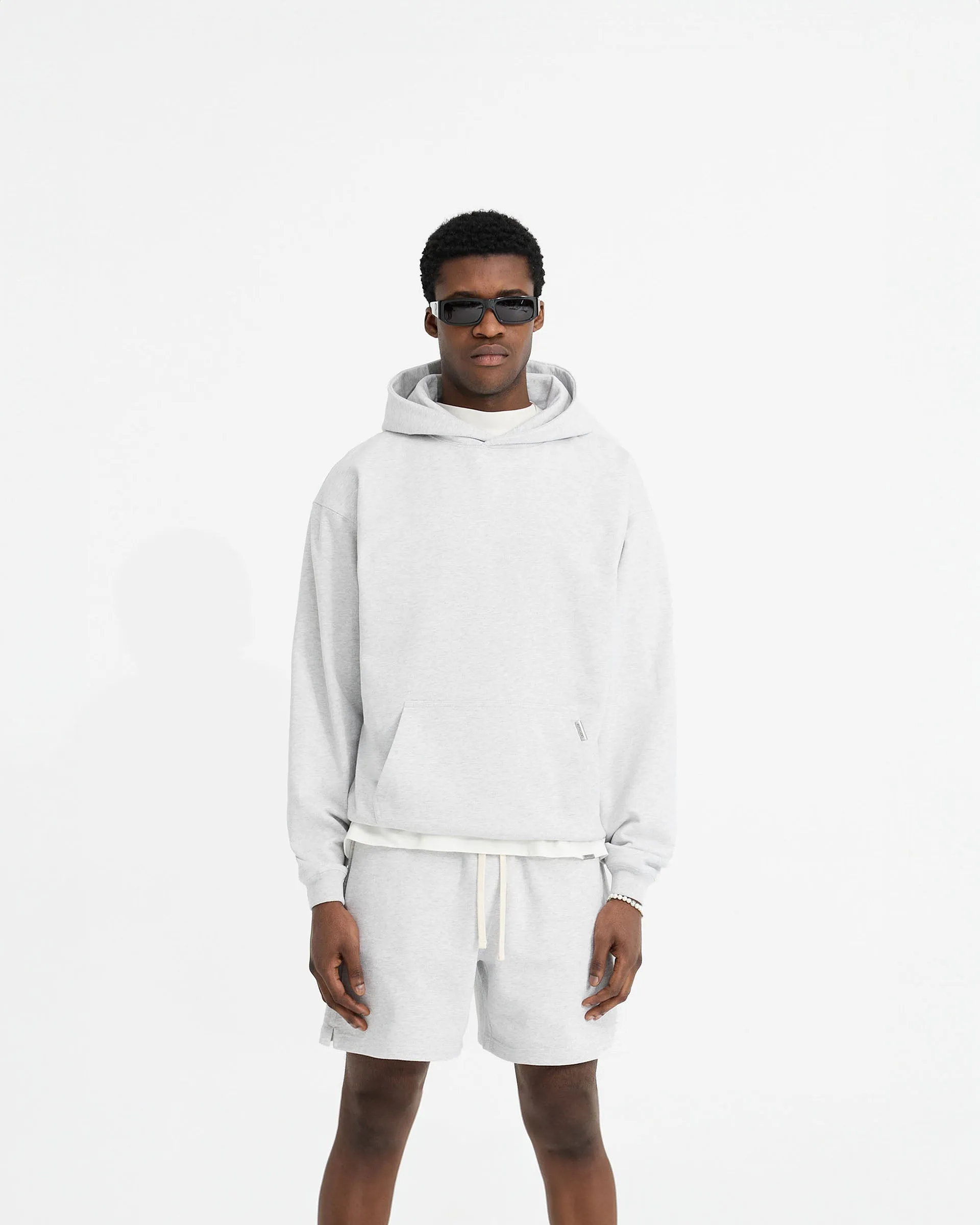 Initial Oversized Hoodie - Ice Grey Marl