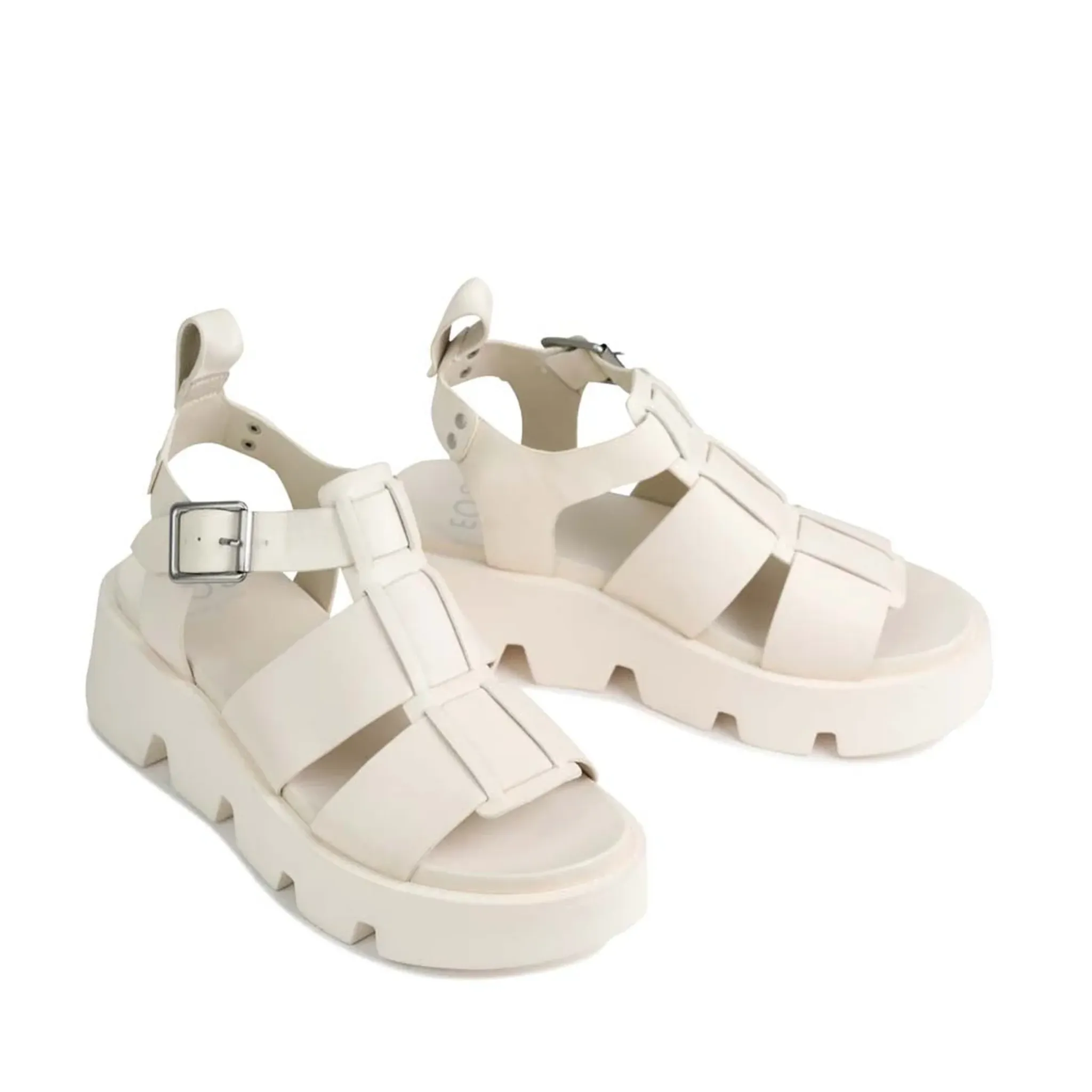 Kailan Platform Sandal in Bone