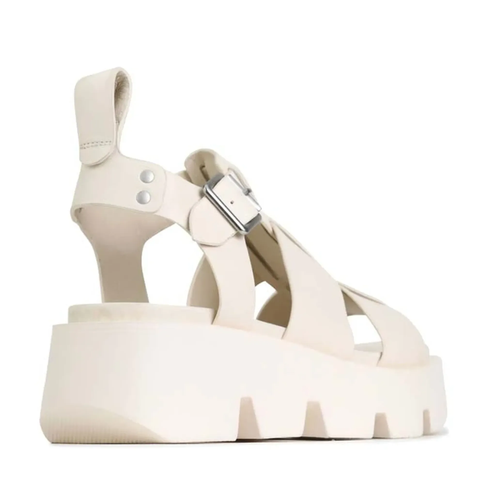 Kailan Platform Sandal in Bone