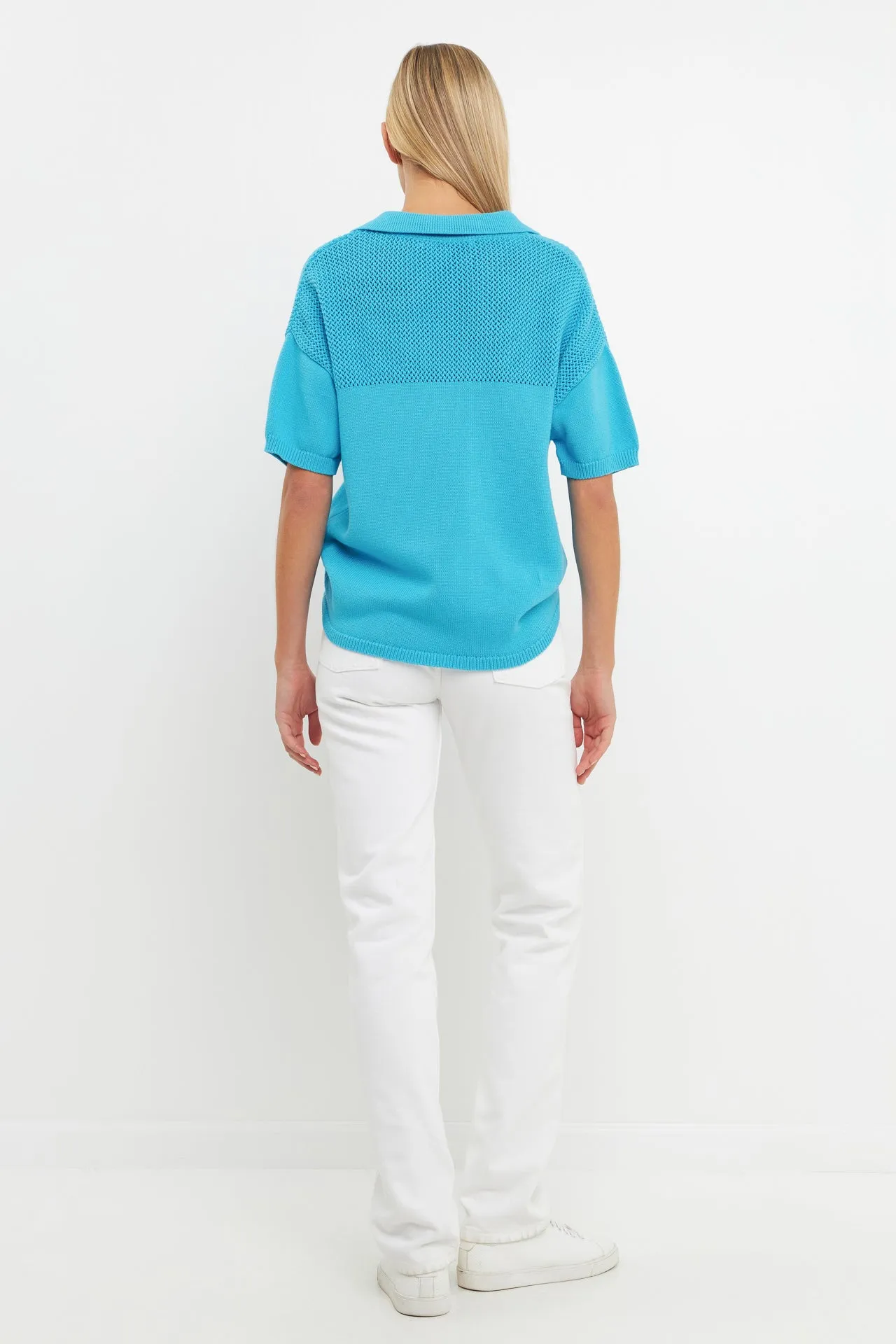 Knit Sweatshirt with Short Sleeve