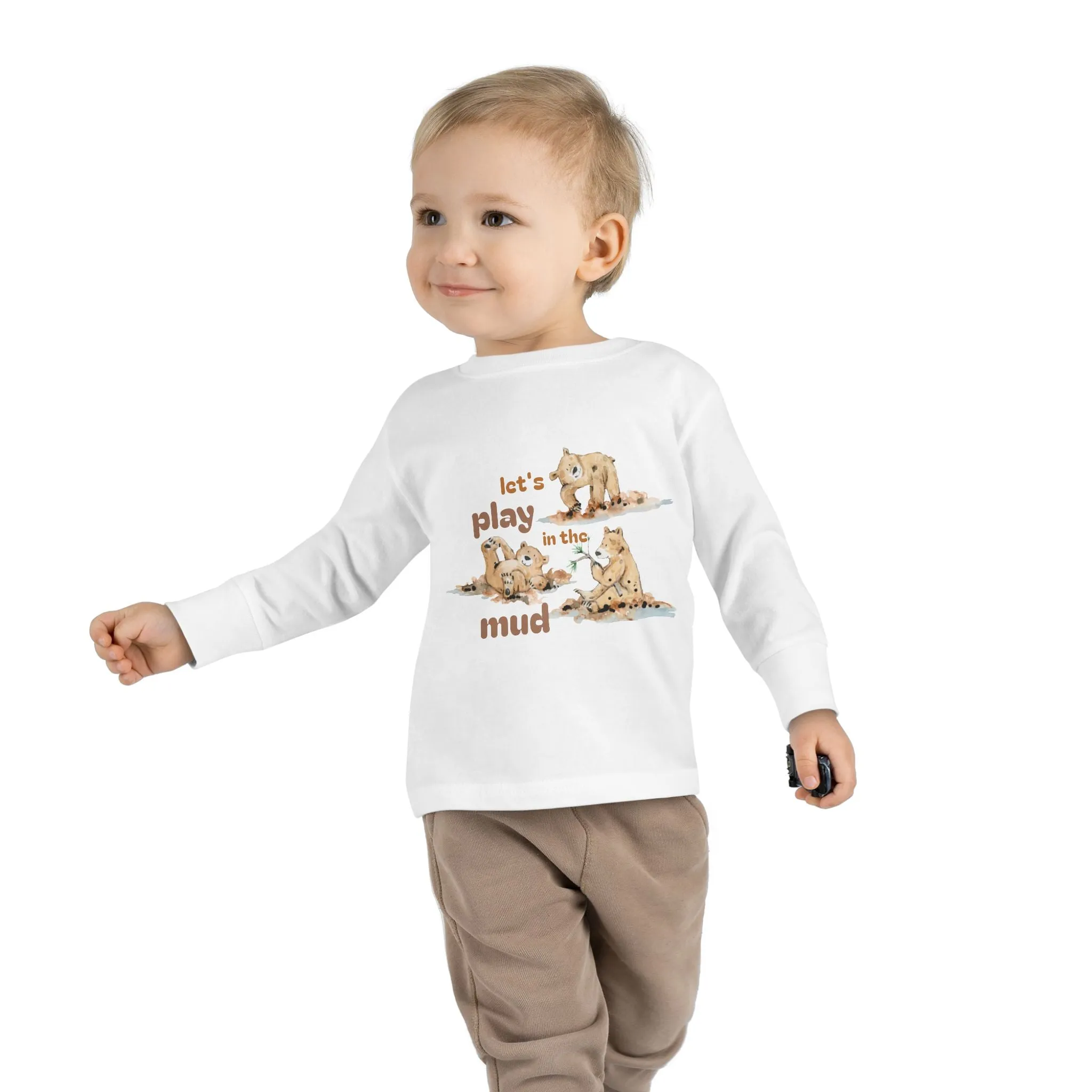 Let's Play in the Mud Toddler Long Sleeve Tee