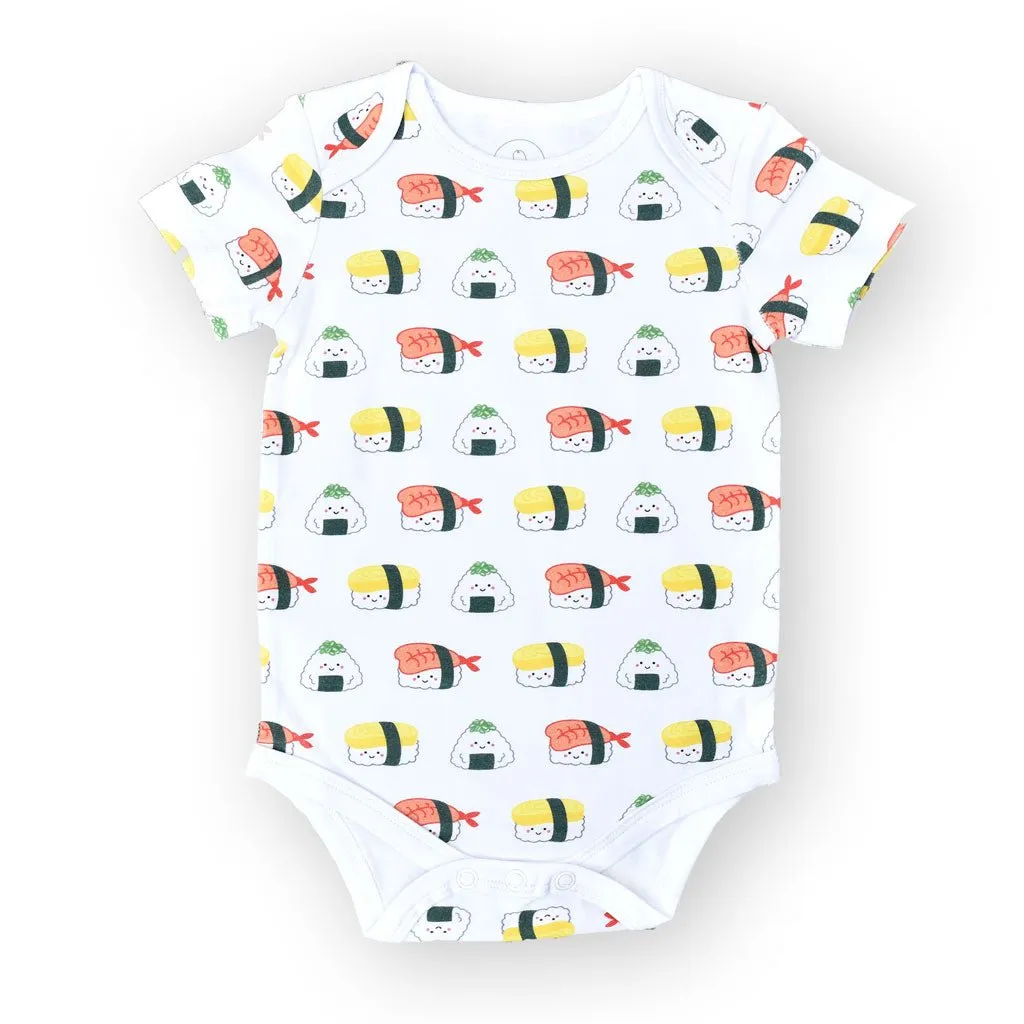 Mommy & Me Set Organic Cotton T-Shirt   Onesie - Sushi