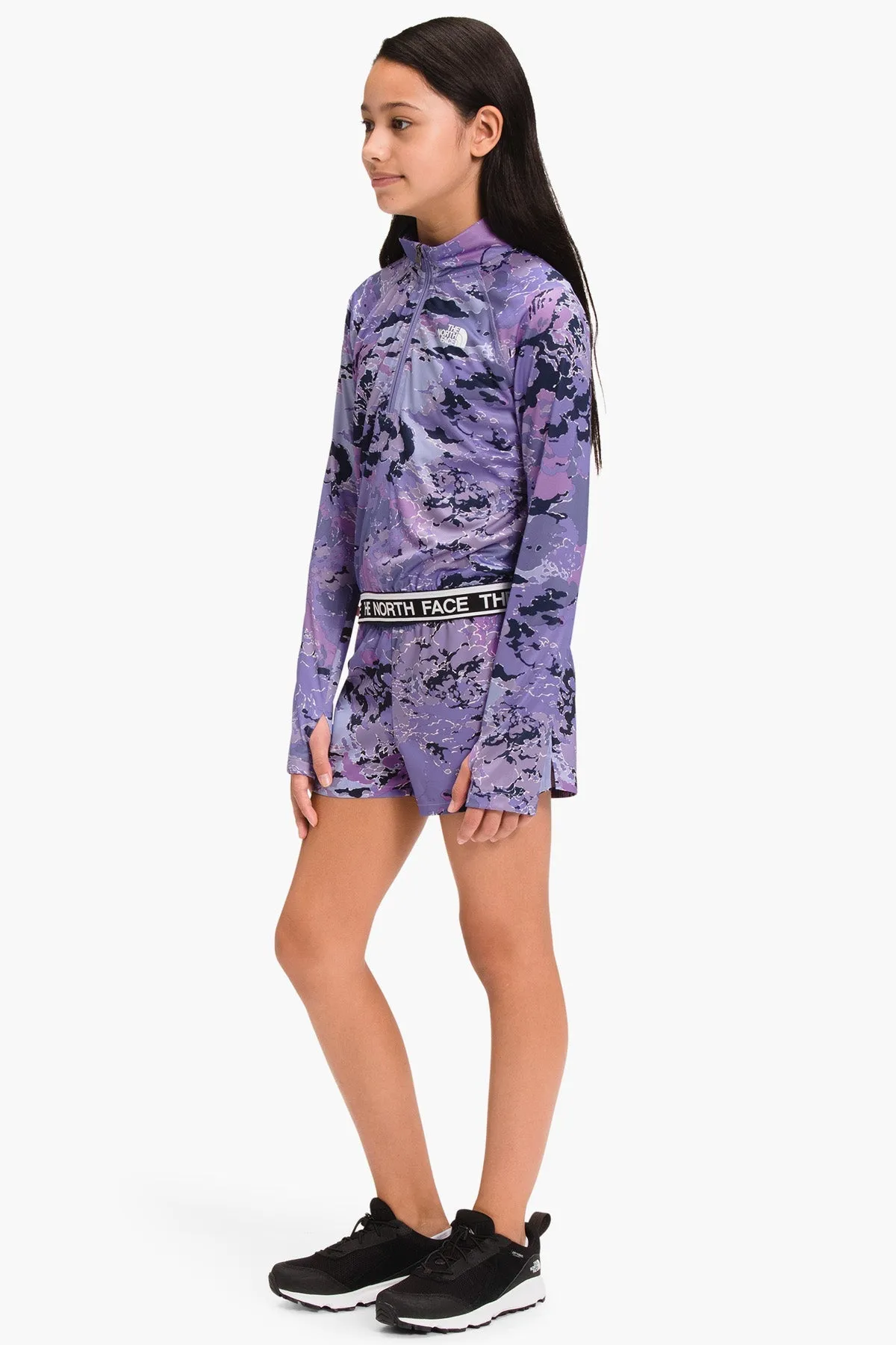 North Face On Mountain Girls Shorts - Sweet Lavender Camo