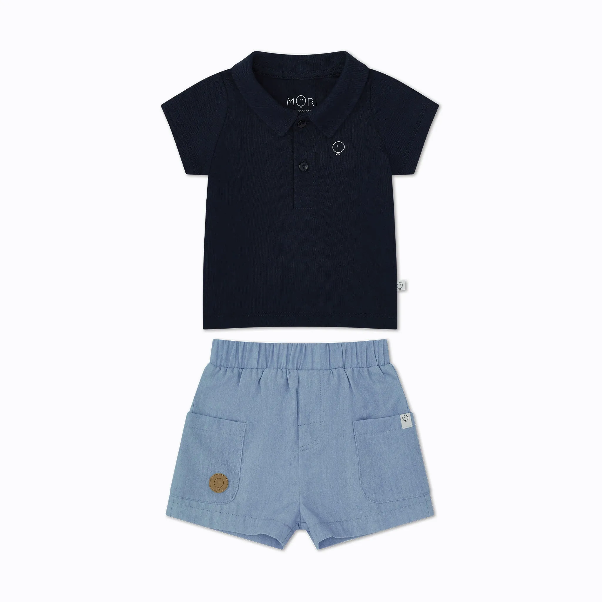 Organic Cotton Polo & Shorts Outfit