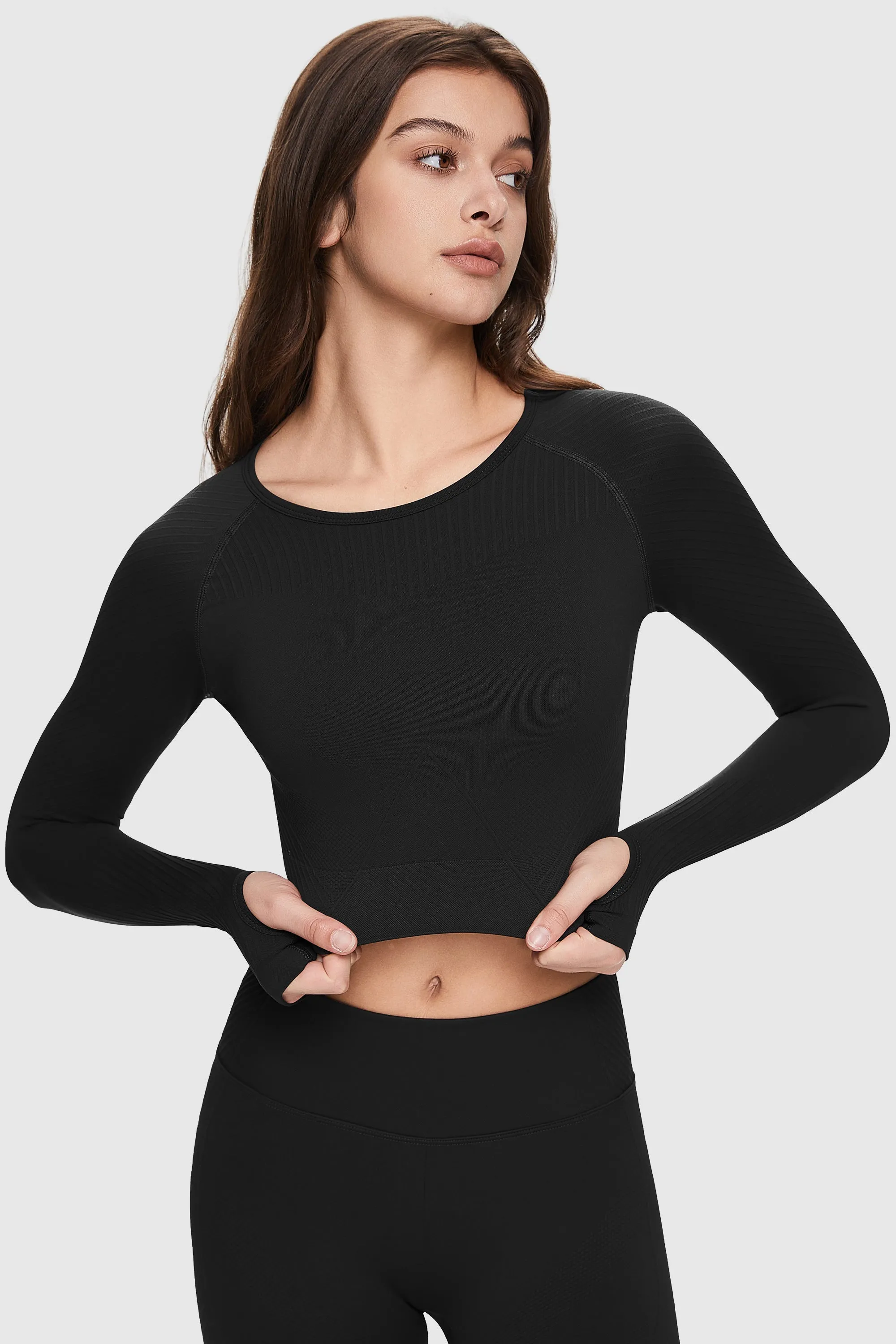 Seamless Crop Athletic Tops