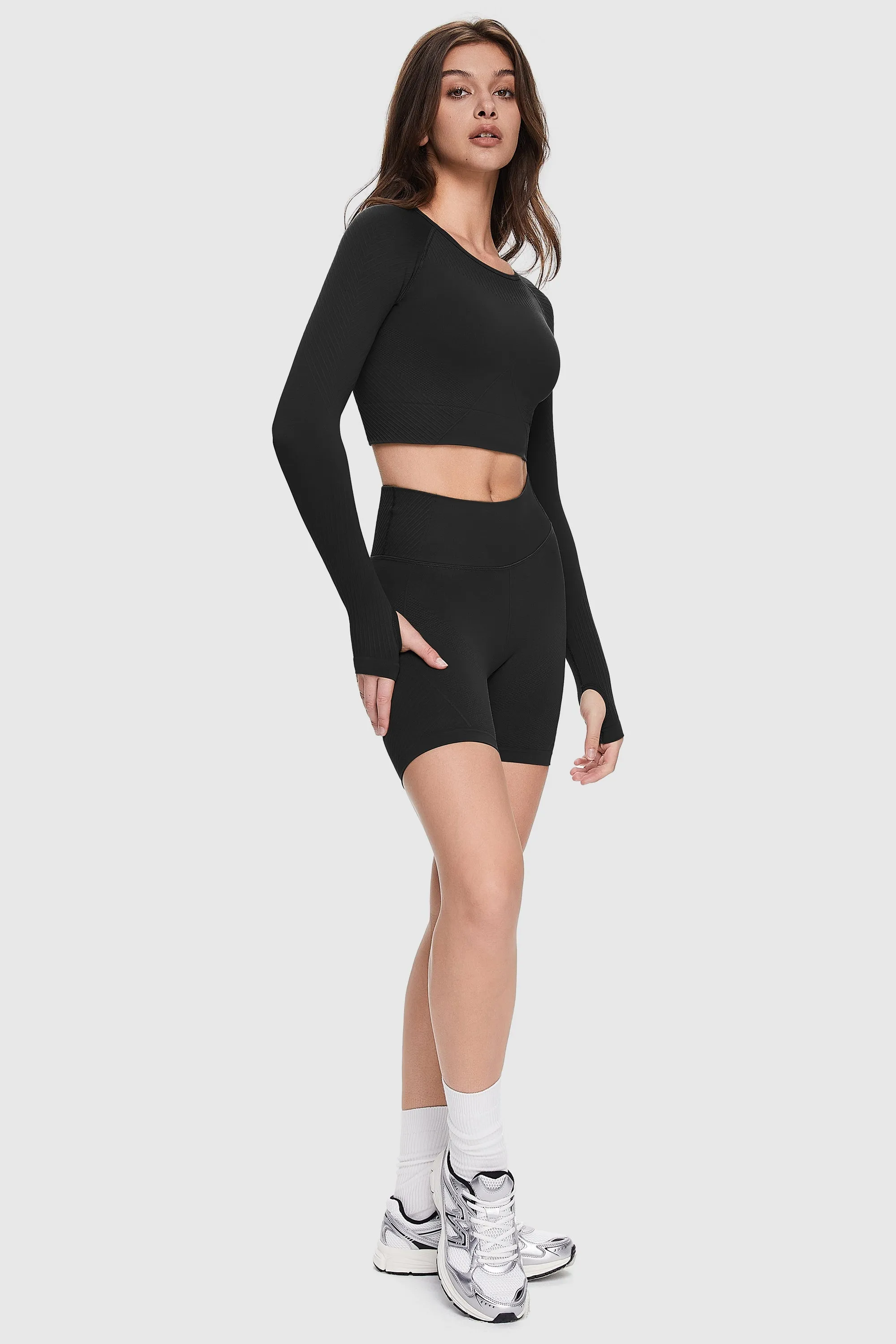 Seamless Crop Athletic Tops