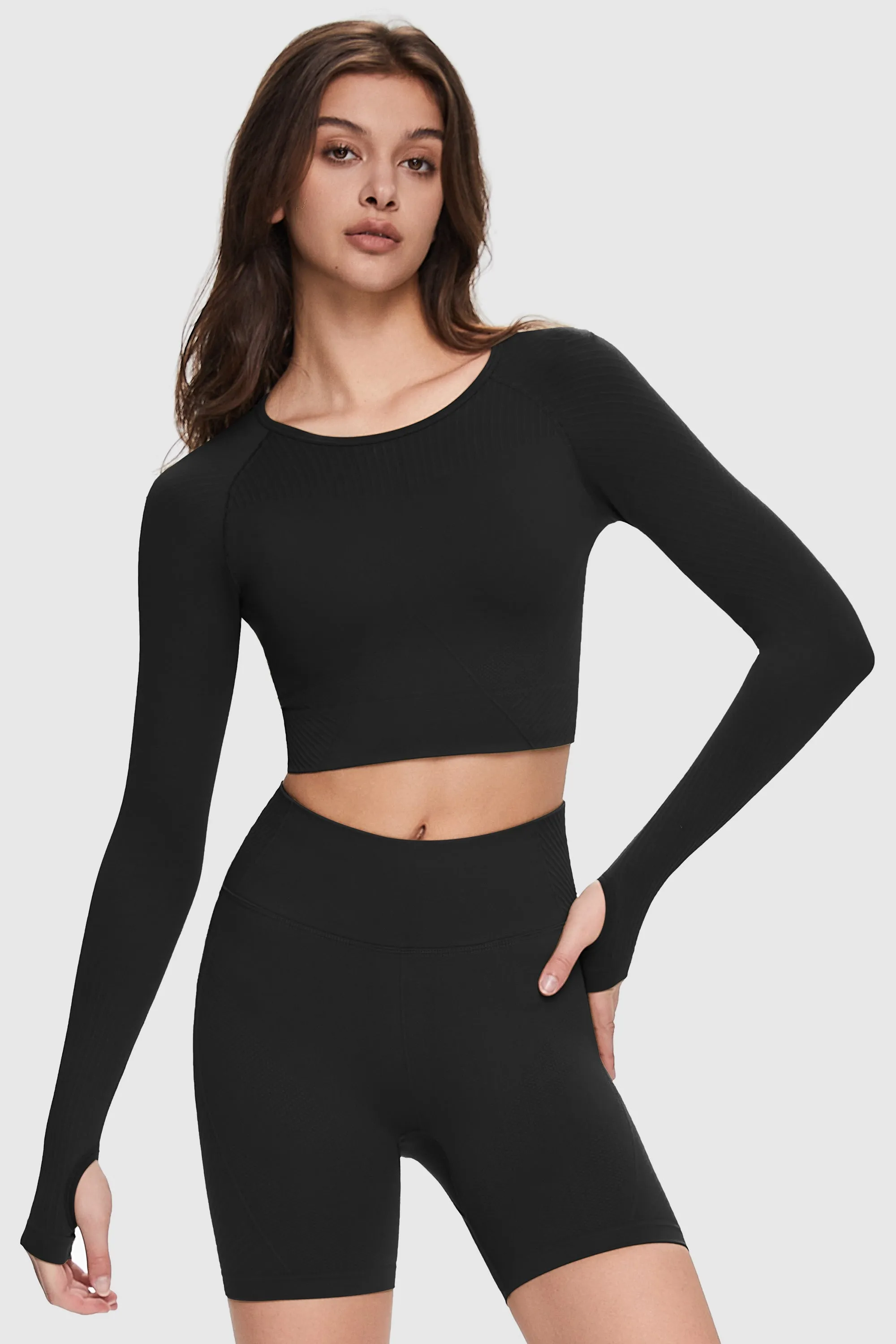 Seamless Crop Athletic Tops