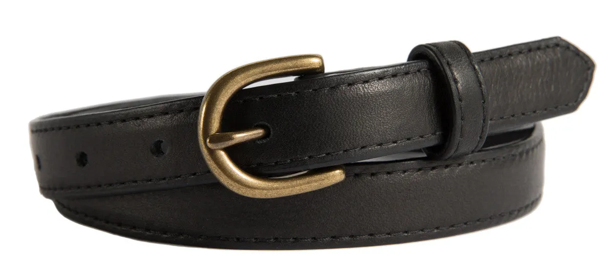 Soho Belt, (0.75") Antiqued Brass Buckle