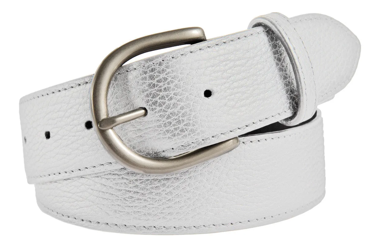 Soho Belt, (1.5") Brushed Silver Buckle