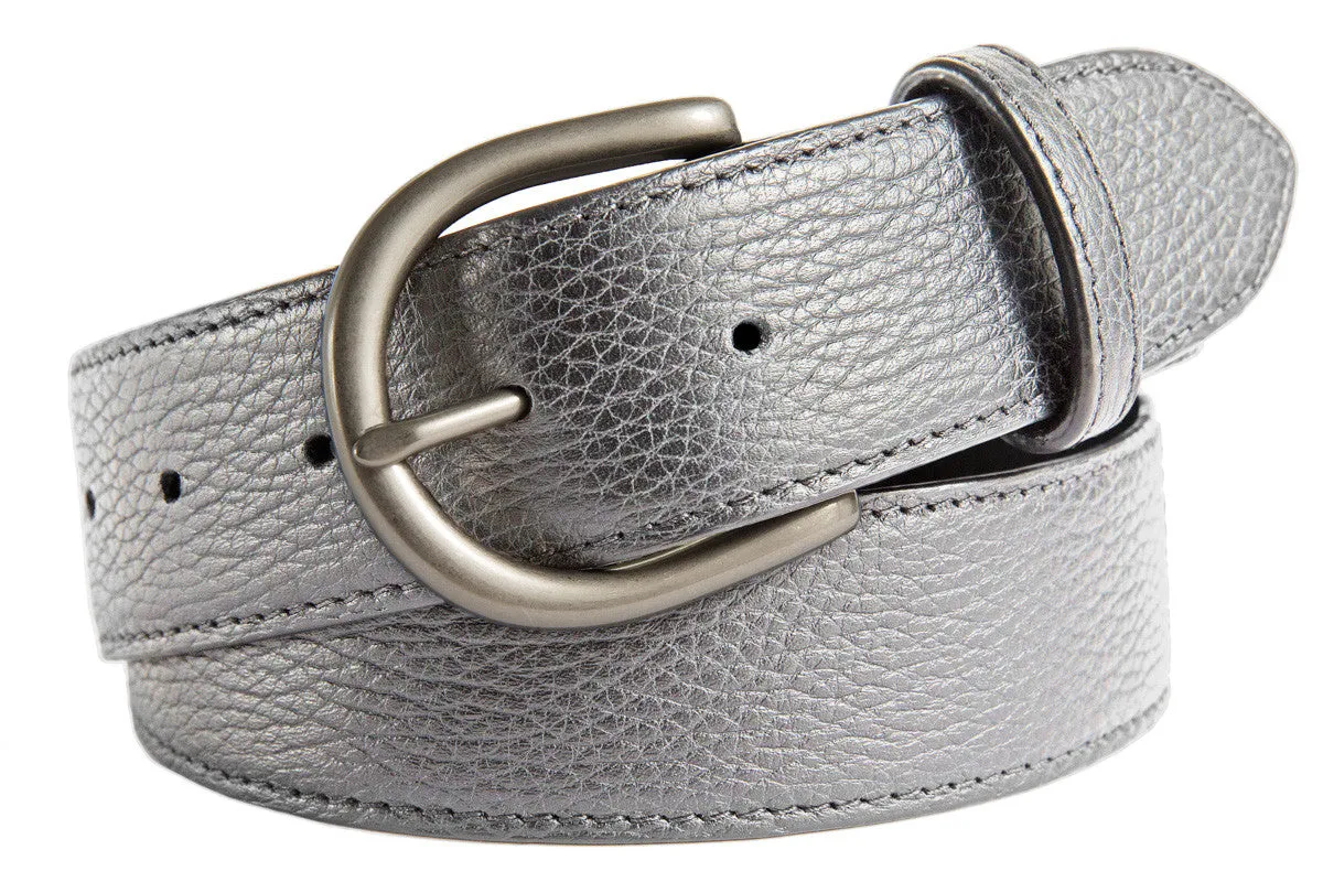 Soho Belt, (1.5") Brushed Silver Buckle