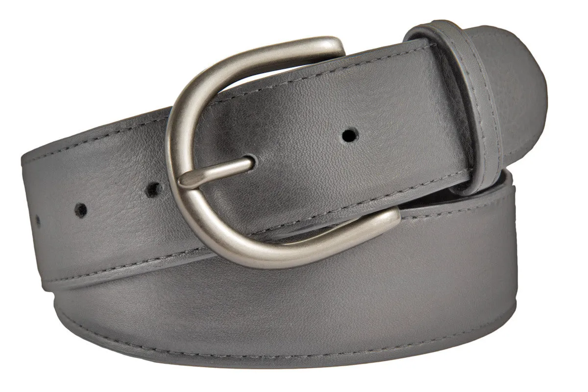 Soho Belt, (1.5") Brushed Silver Buckle