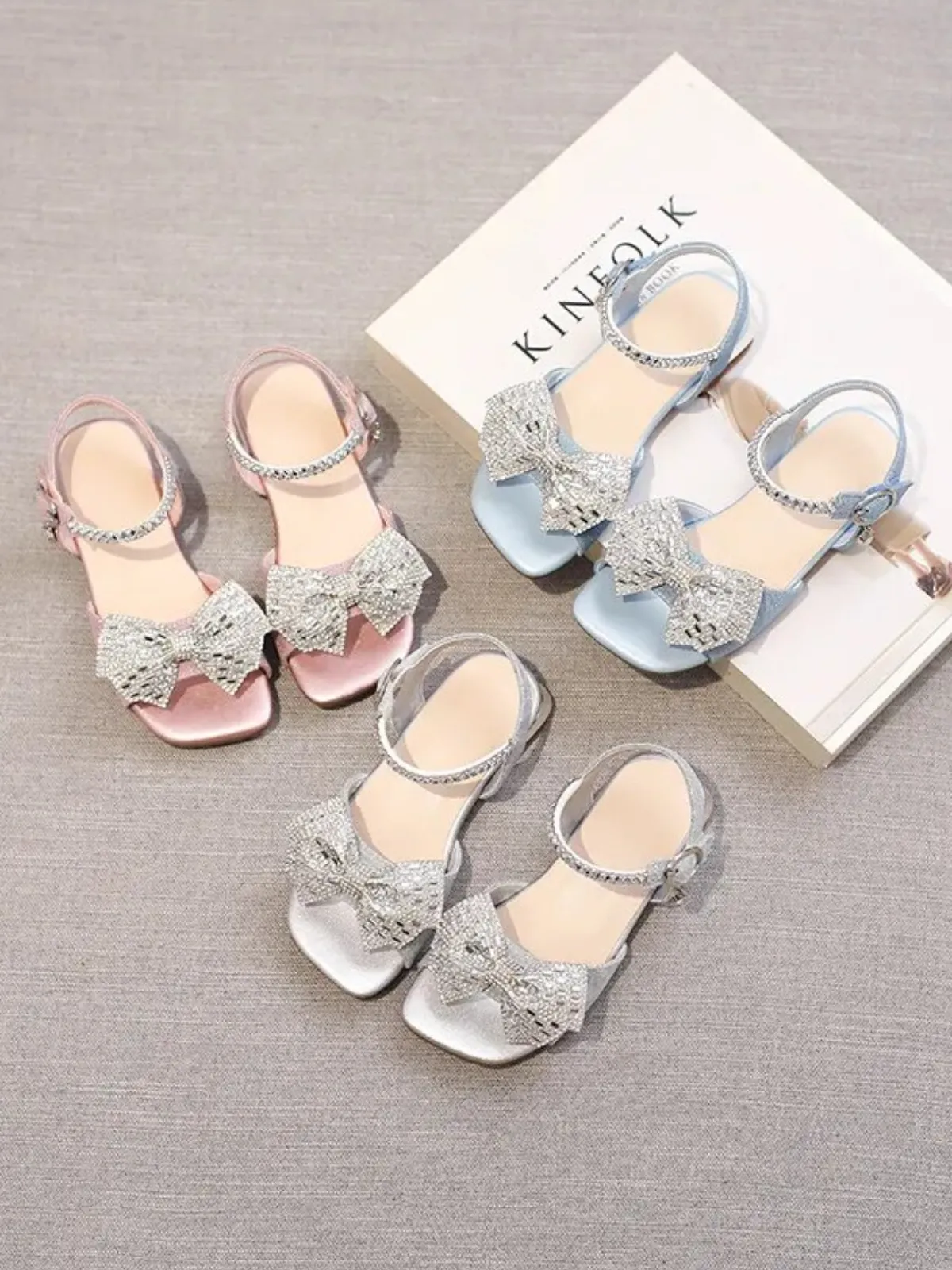 Sole-ful Star Sparkly Bow Sandals By Liv And Mia