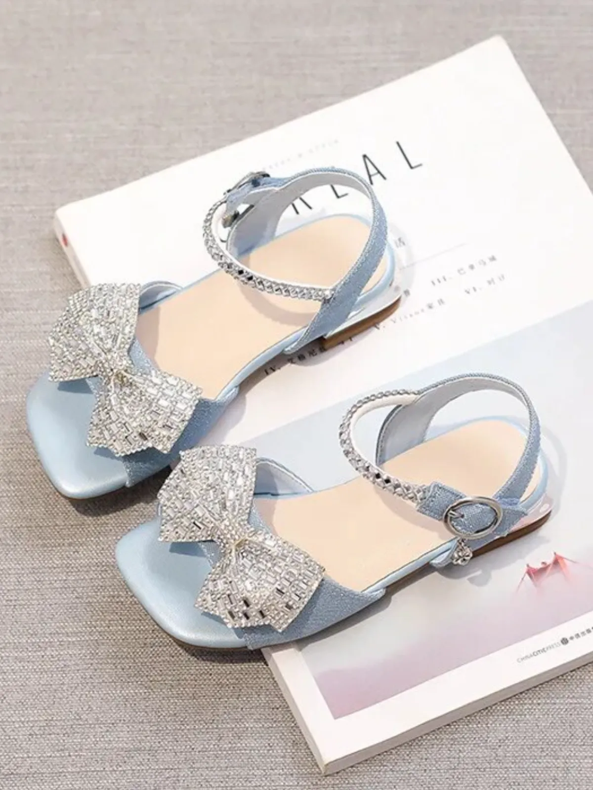 Sole-ful Star Sparkly Bow Sandals By Liv And Mia