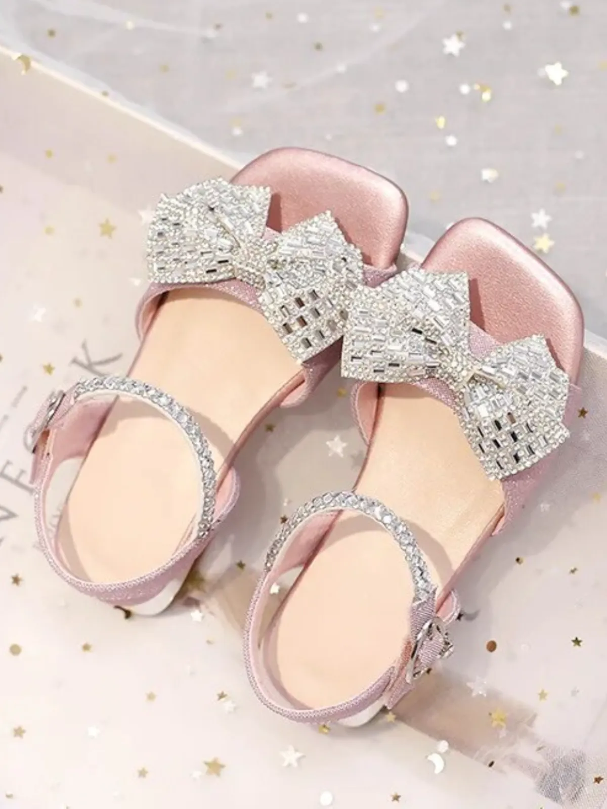 Sole-ful Star Sparkly Bow Sandals By Liv And Mia