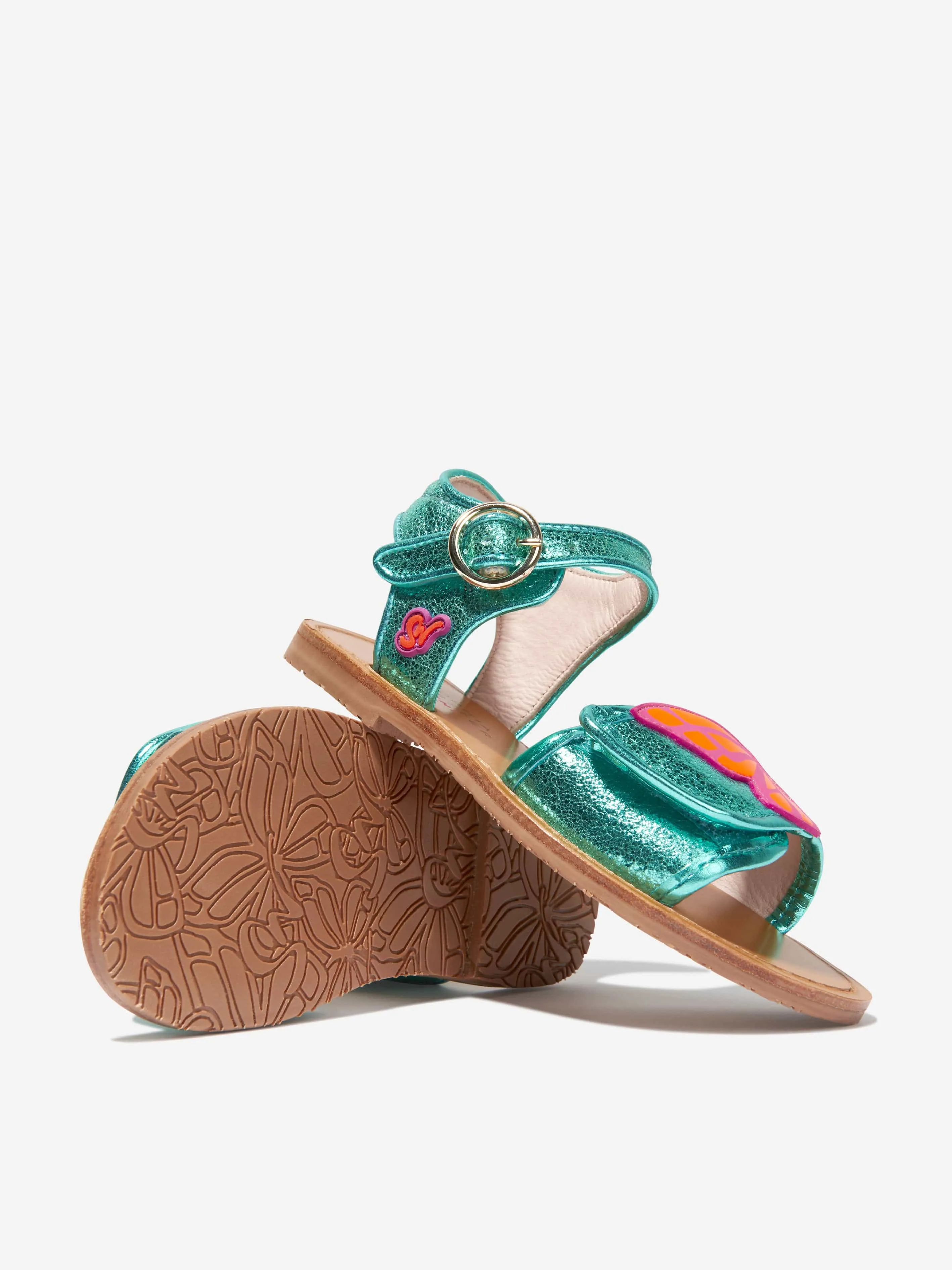 Sophia Webster Girls Leather Butterfly Sandals