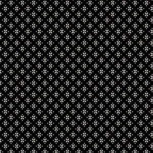 Stof Fabrics Nellies Shirtings Spots on Black Cotton Prints