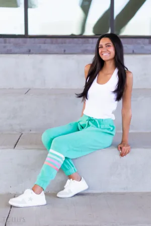 Surf Green Fleece Joggers