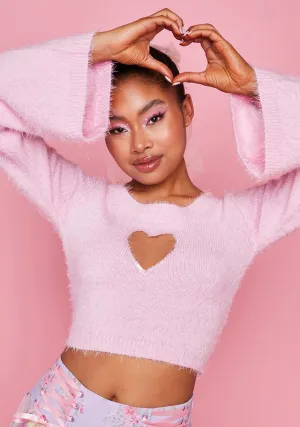 Sweet Oh No Way Heart Cutout Sweater