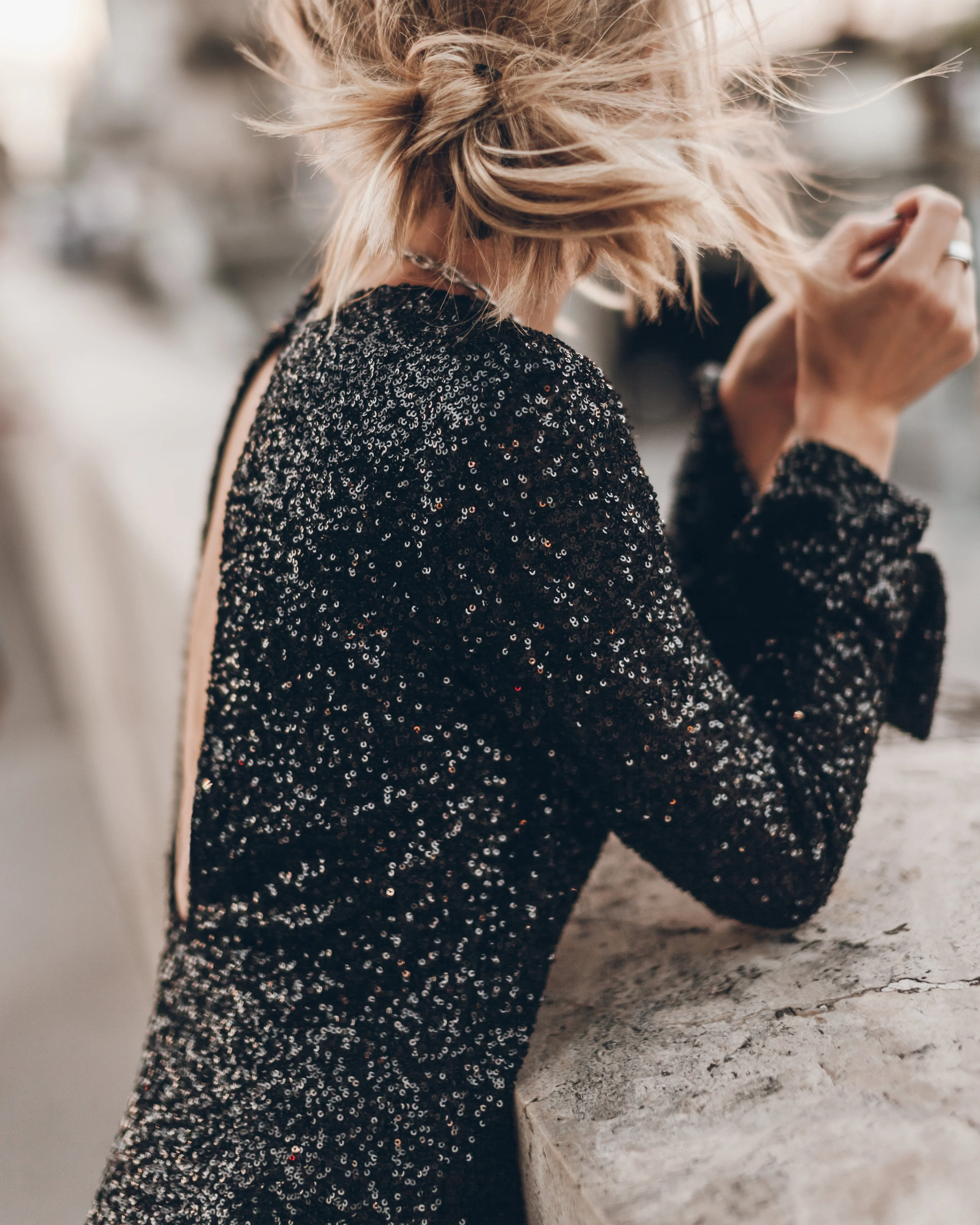 The Black Sequin Dress