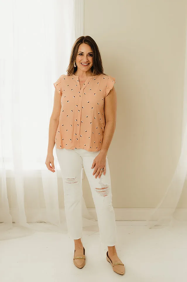 Two Tone Dot Top