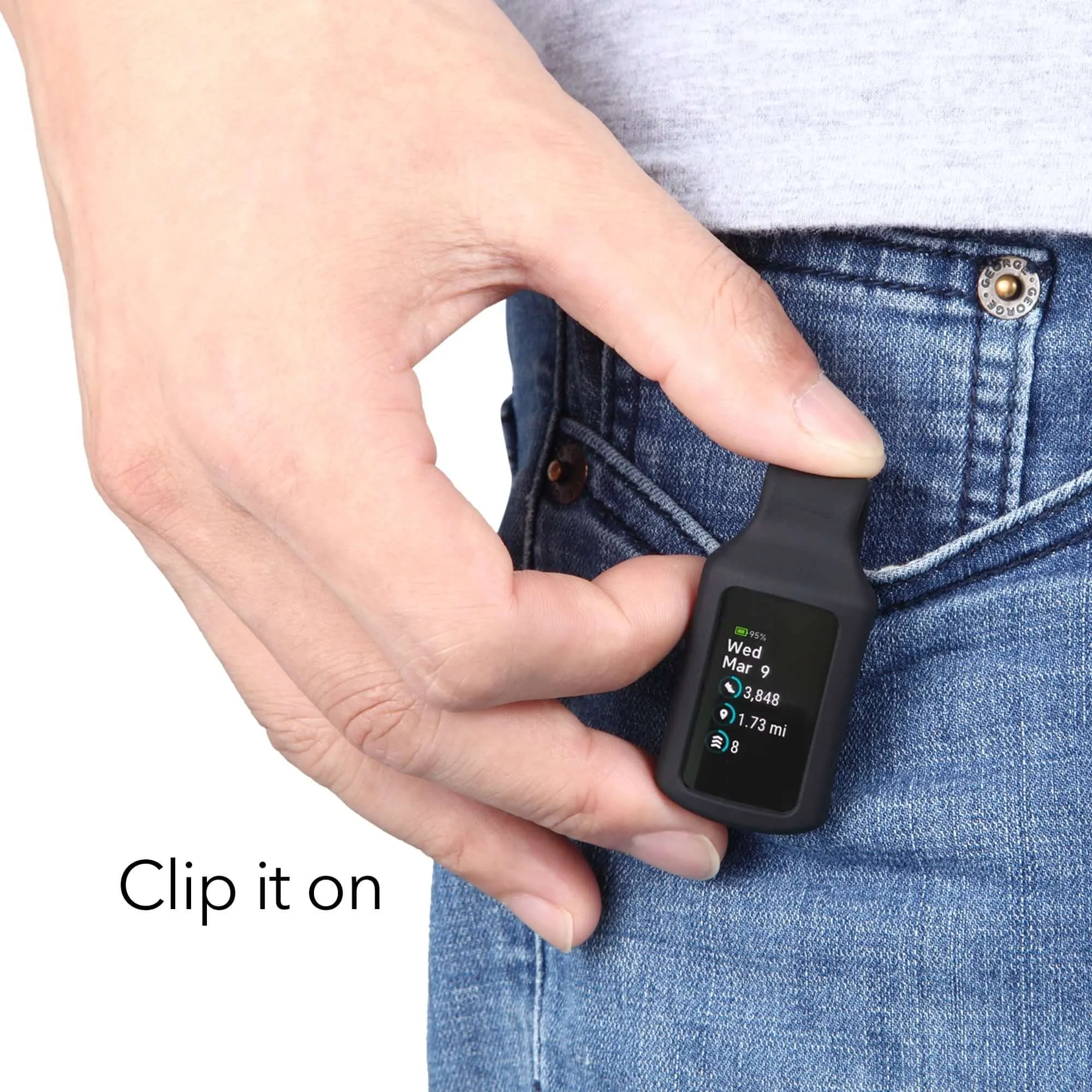 Wasserstein Fitbit Charge 5 Clip Holder | Made for Fitbit